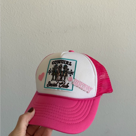 Accessories - Cowgirl Social Club Pink Trucker Hat